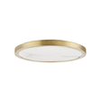 Hudson Valley Lighting Woodhaven Aged Brass 18W x 18L x 1.5H Flush Mount