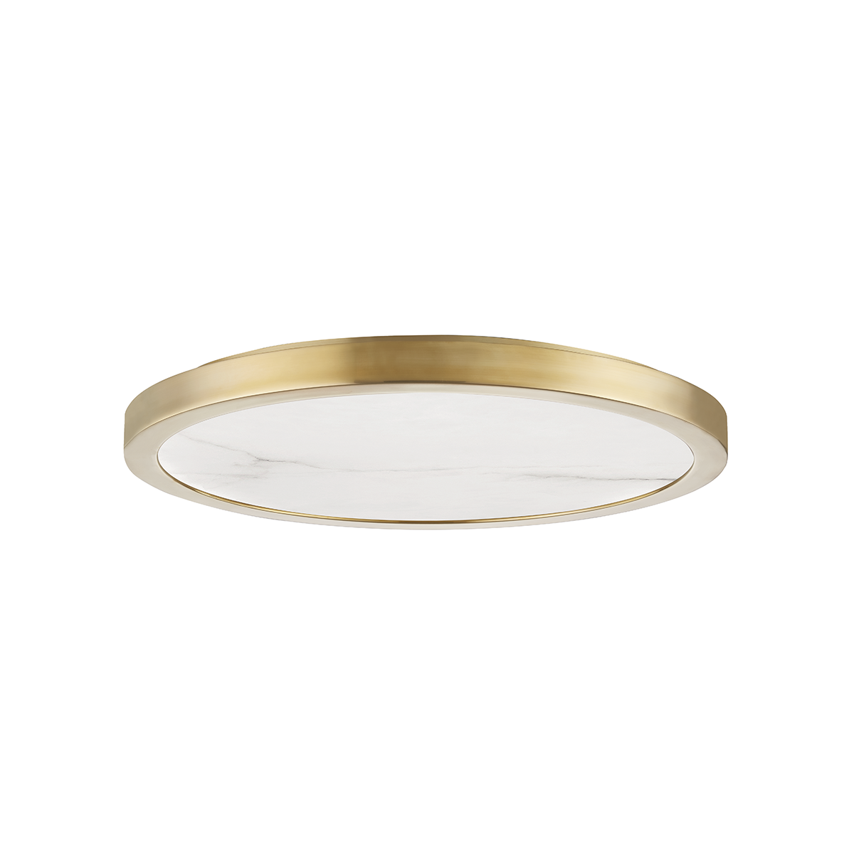Hudson Valley Lighting Woodhaven Aged Brass 18W x 18L x 1.5H Flush Mount