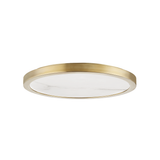 Hudson Valley Lighting Woodhaven Aged Brass 18W x 18L x 1.5H Flush Mount