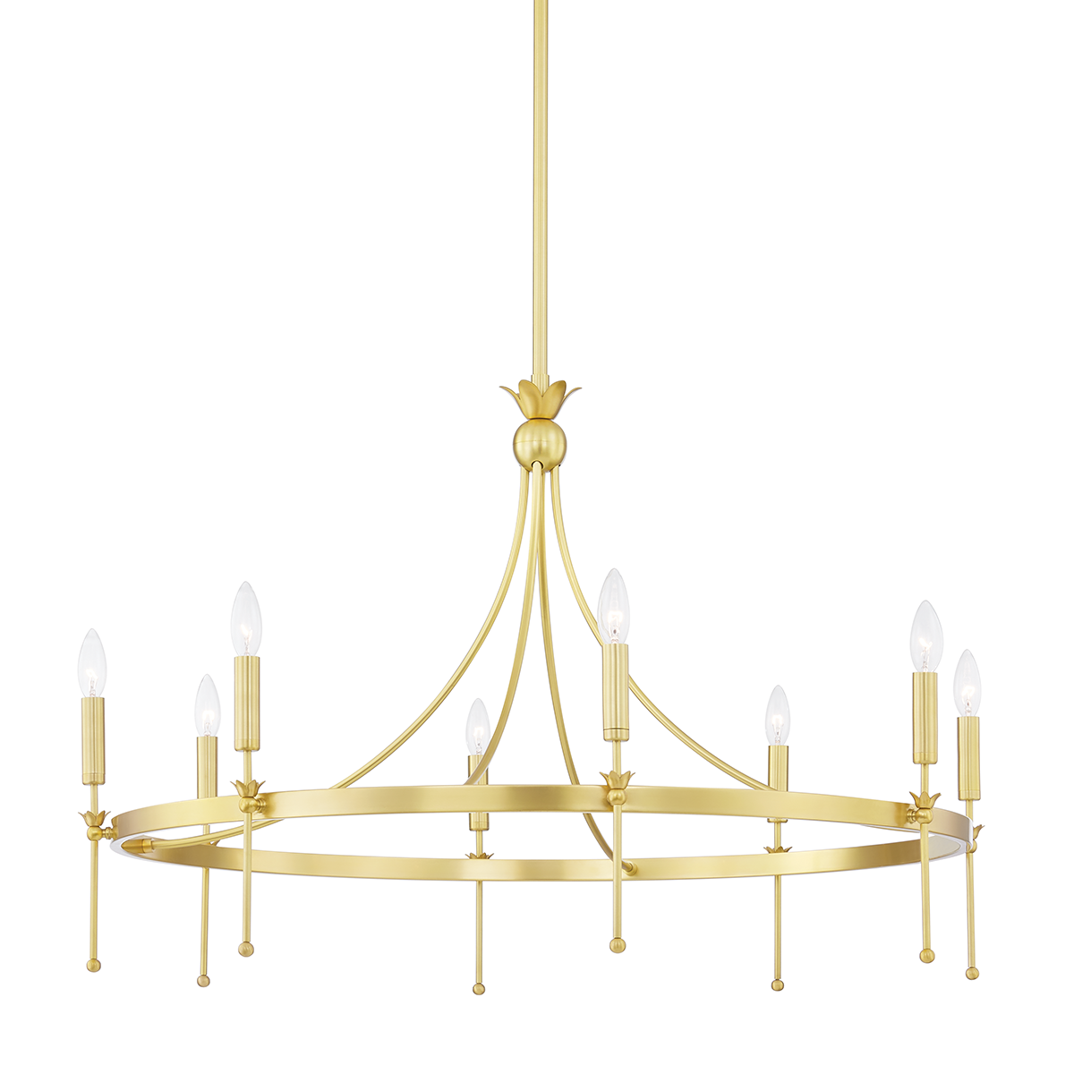 Hudson Valley Lighting Gates Aged Brass 38.5W x 38.5L x 25H Chandelier