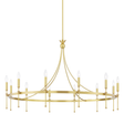 Hudson Valley Lighting Gates Aged Brass 50.5W x 50.5L x 31.75H Chandelier