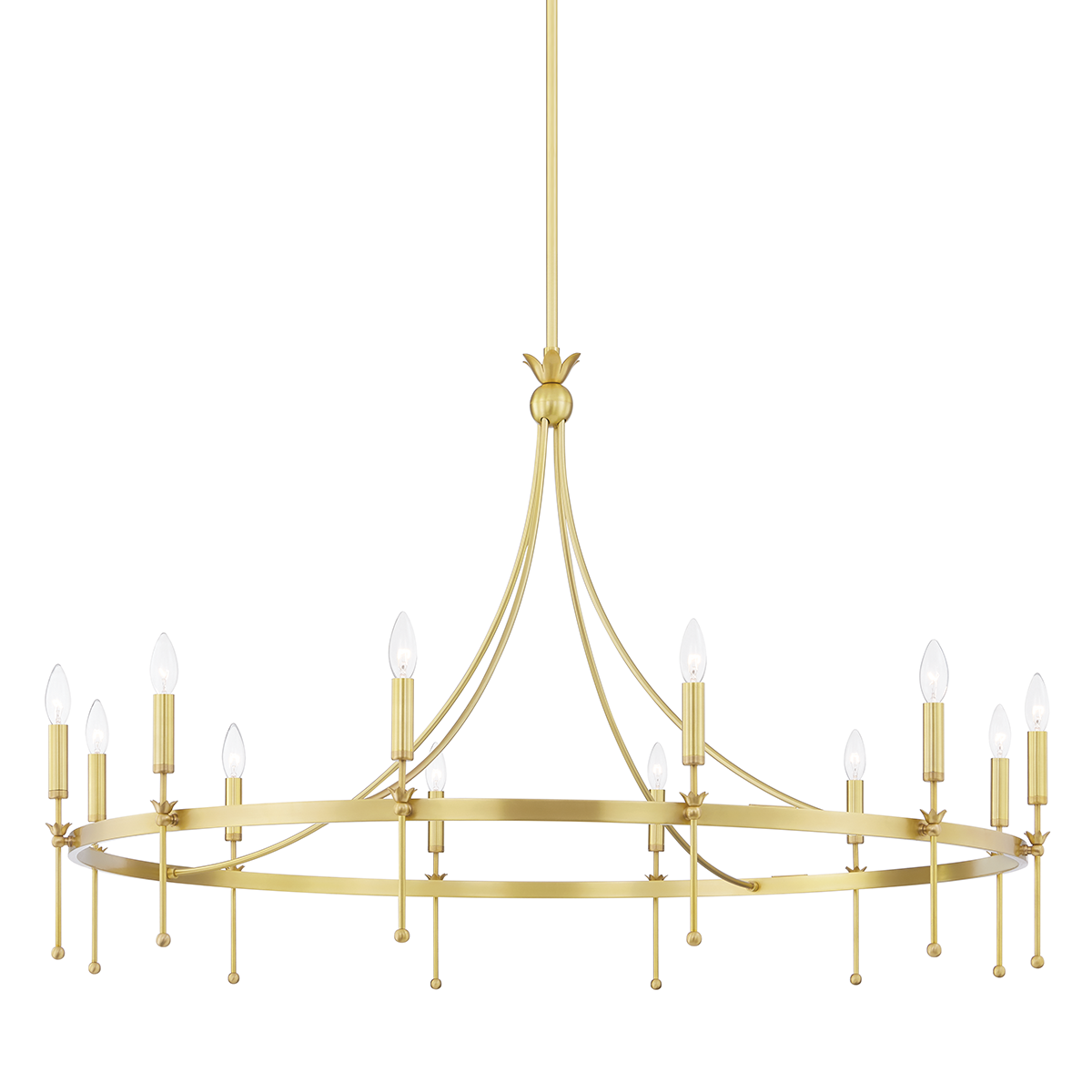 Hudson Valley Lighting Gates Aged Brass 50.5W x 50.5L x 31.75H Chandelier