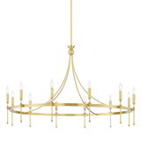 Hudson Valley Lighting Gates Aged Brass 50.5W x 50.5L x 31.75H Chandelier
