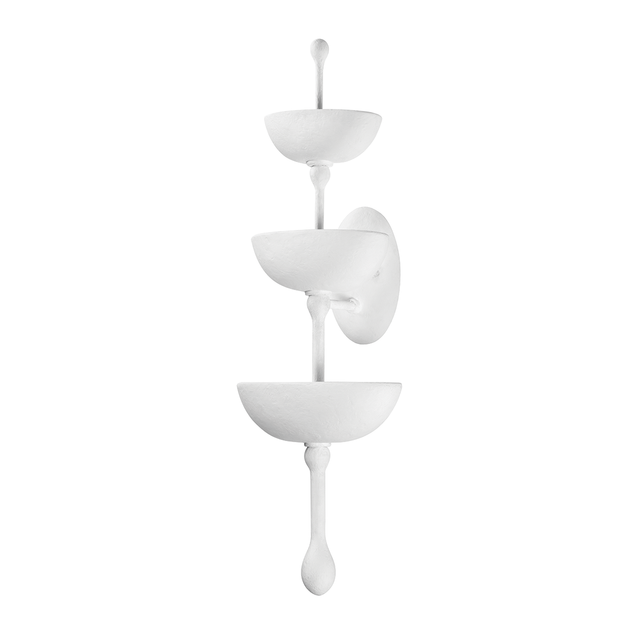Corbett Lighting Aura GESSO WHITE 10.25W x 10.25L x 30H Wall Sconce