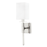 Hudson Valley Lighting Taunton Polished Nickel 4.5W x 4.5L x 17.25H Wall Sconce