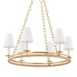 Hudson Valley Lighting SWANTON AGED BRASS 31W x 31L x 11.5H Chandelier