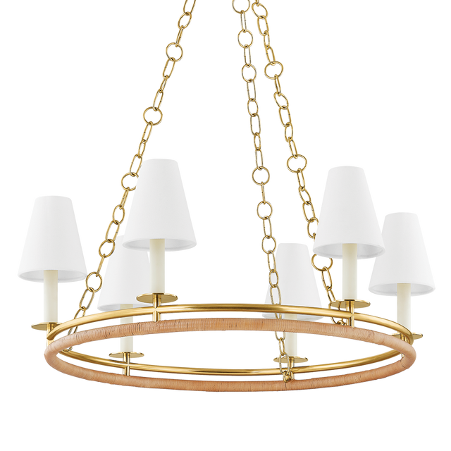 Hudson Valley Lighting SWANTON AGED BRASS 31W x 31L x 11.5H Chandelier