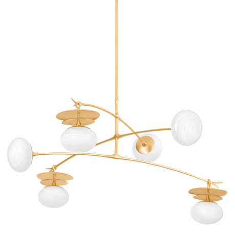 Corbett Lighting CEYLON Vintage Gold Leaf 57W x 57L x 28H Pendant