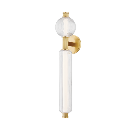 Corbett Lighting ATOM Vintage Brass 5.5W x 5.5L x 27.5H Wall Sconce