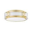 Hudson Valley Lighting Clifford Aged Brass 14W x 14L x 4H Flush Mount