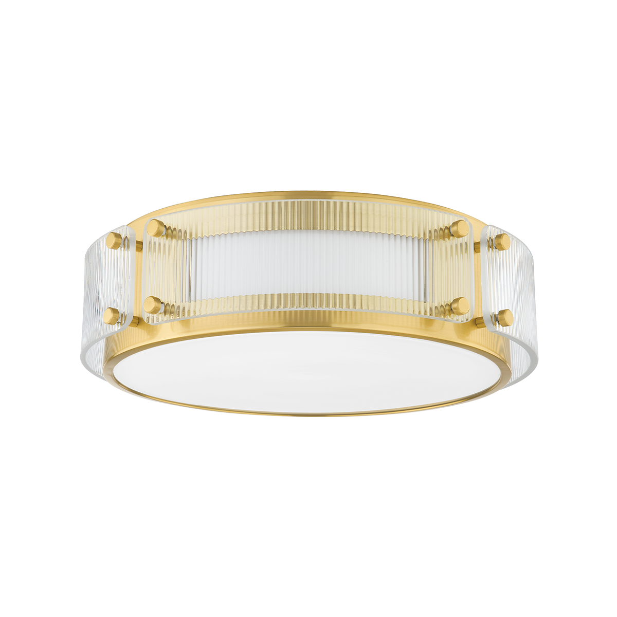 Hudson Valley Lighting Clifford Aged Brass 14W x 14L x 4H Flush Mount