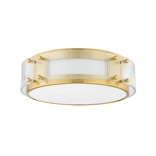 Hudson Valley Lighting Clifford Aged Brass 14W x 14L x 4H Flush Mount