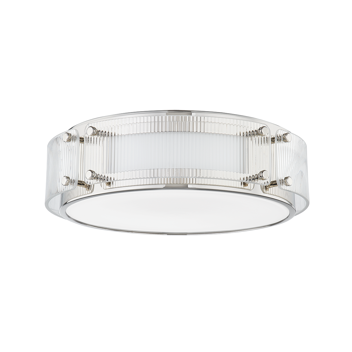 Hudson Valley Lighting Clifford Polished Nickel 14W x 14L x 4H Flush Mount