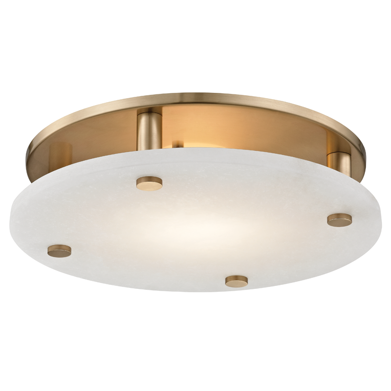 Hudson Valley Lighting Croton Aged Brass 15W x 15L x 3.25H Flush Mount