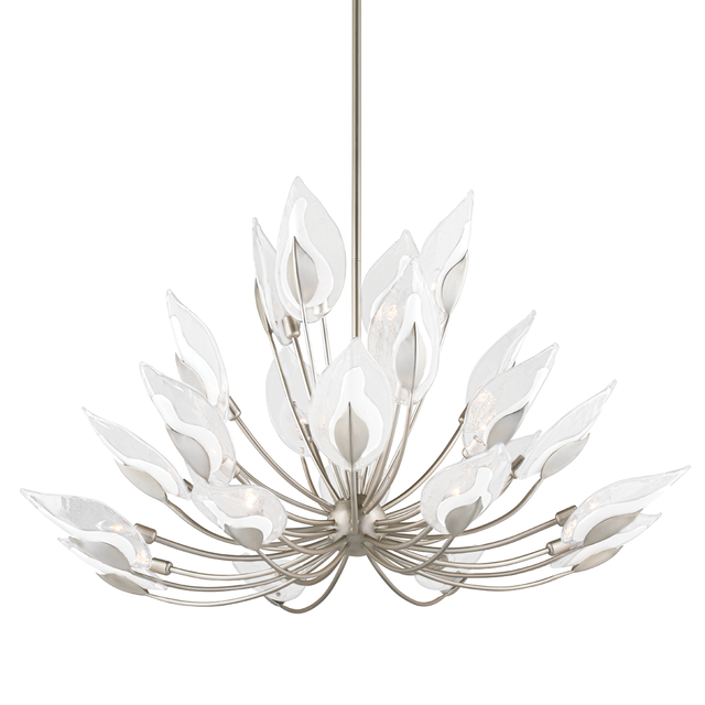 Hudson Valley Lighting Blossom Silver Leaf 55W x 55L x 37H Chandelier