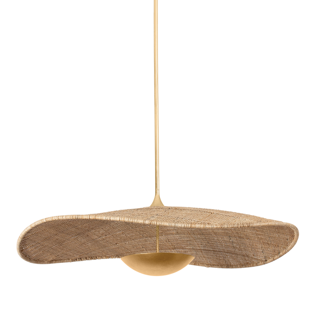 Hudson Valley Lighting SHILOH VINTAGE GOLD LEAF 52W x 52L x 16H Pendant