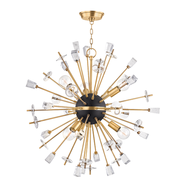 Hudson Valley Lighting Liberty Aged Brass 32W x 32L x 32H Chandelier