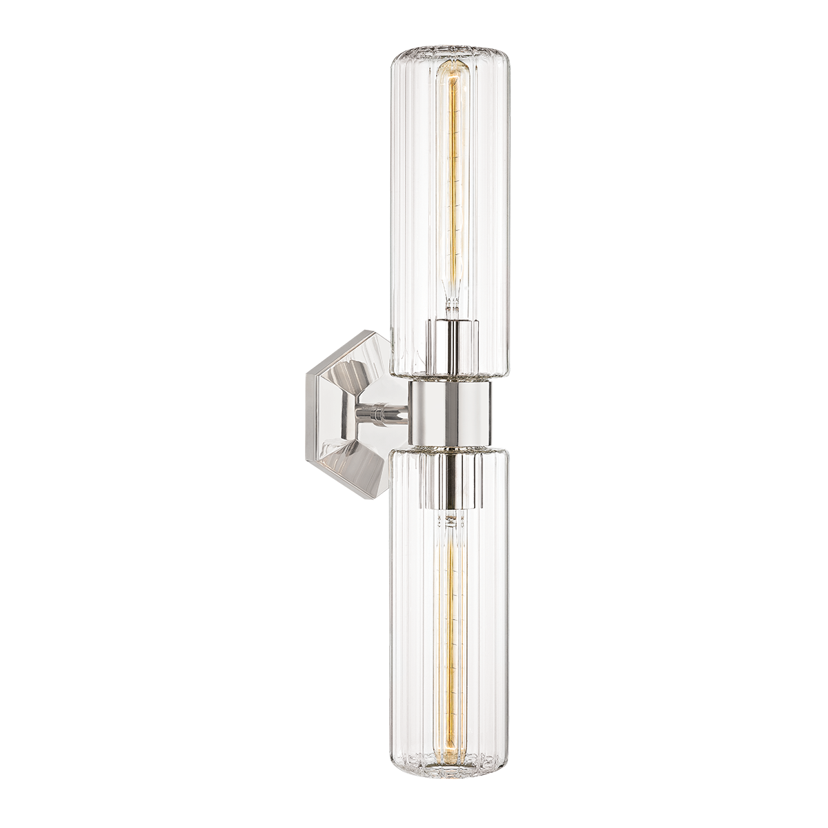 Hudson Valley Lighting Roebling Polished Nickel 4.75W x 4.75L x 23.75H Wall Sconce