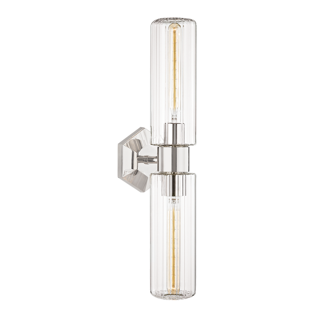 Hudson Valley Lighting Roebling Polished Nickel 4.75W x 4.75L x 23.75H Wall Sconce