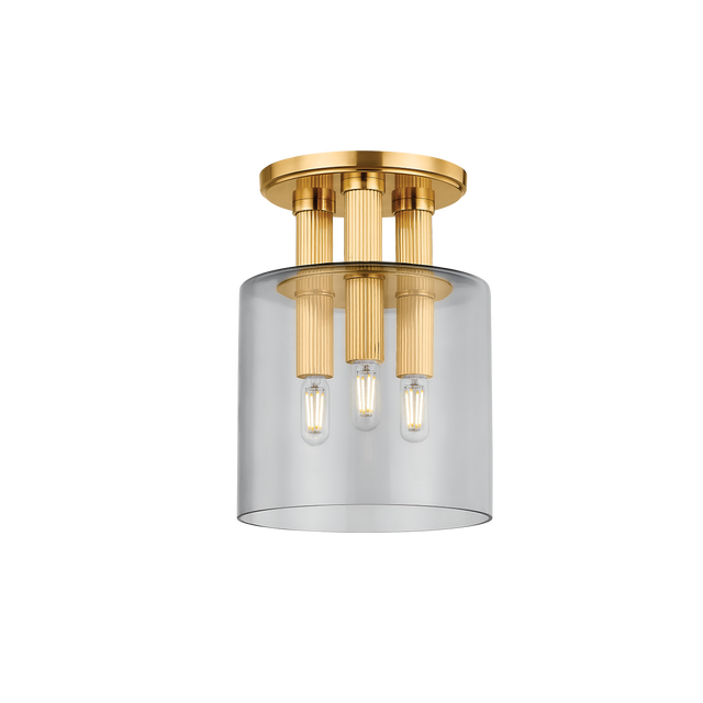 Hudson Valley Lighting CRYSTLER AGED BRASS 8.5W x 8.5L x 11.5H Flush Mount