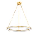 Hudson Valley Lighting SENNETT Aged Brass 30.5W x 30.5L x 2.75H Chandelier