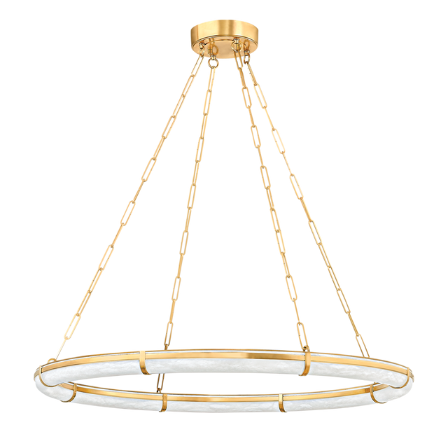 Hudson Valley Lighting SENNETT Aged Brass 42W x 42L x 2.75H Chandelier
