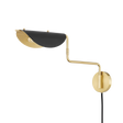Hudson Valley Lighting Suffield Aged Brass/soft Black 4.75W x 4.75L x 12H Wall Sconce
