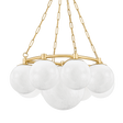Hudson Valley Lighting Thornwood Aged Brass 29.25W x 29.25L x 14.75H Chandelier