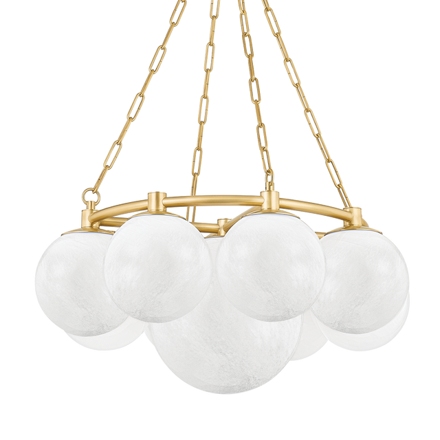 Hudson Valley Lighting Thornwood Aged Brass 29.25W x 29.25L x 14.75H Chandelier