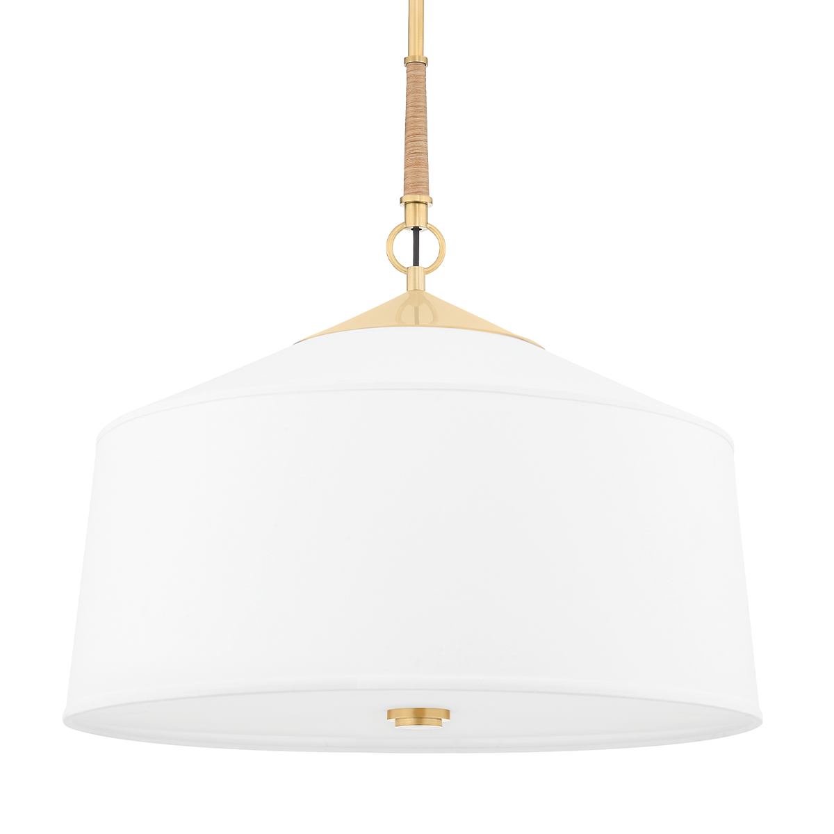 Hudson Valley Lighting White Plains Aged Brass 22.25W x 22.25L x 22.5H Pendant
