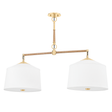 Hudson Valley Lighting White Plains Aged Brass 40W x 40L x 22.75H Trim