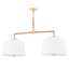 Hudson Valley Lighting White Plains Aged Brass 40W x 40L x 22.75H Trim