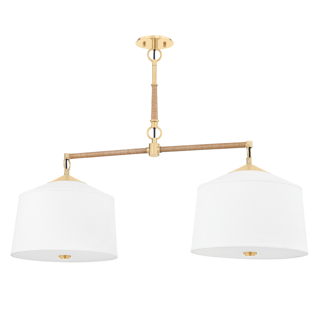 Hudson Valley Lighting White Plains Aged Brass 40W x 40L x 22.75H Trim