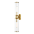 Hudson Valley Lighting Malone Aged Brass 4.5W x 4.5L x 22.25H Wall Sconce