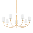 Hudson Valley Lighting MONTPELIER Vintage Gold Leaf 48W x 48L x 24H Chandelier