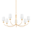Hudson Valley Lighting MONTPELIER Vintage Gold Leaf 48W x 48L x 24H Chandelier