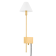 Hudson Valley Lighting TEANECK Aged Brass 6.25W x 6.25L x 24H Wall Sconce