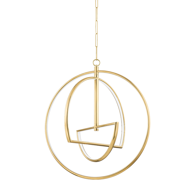 Hudson Valley Lighting Welland Aged Brass 28W x 24L x 31.5H Chandelier