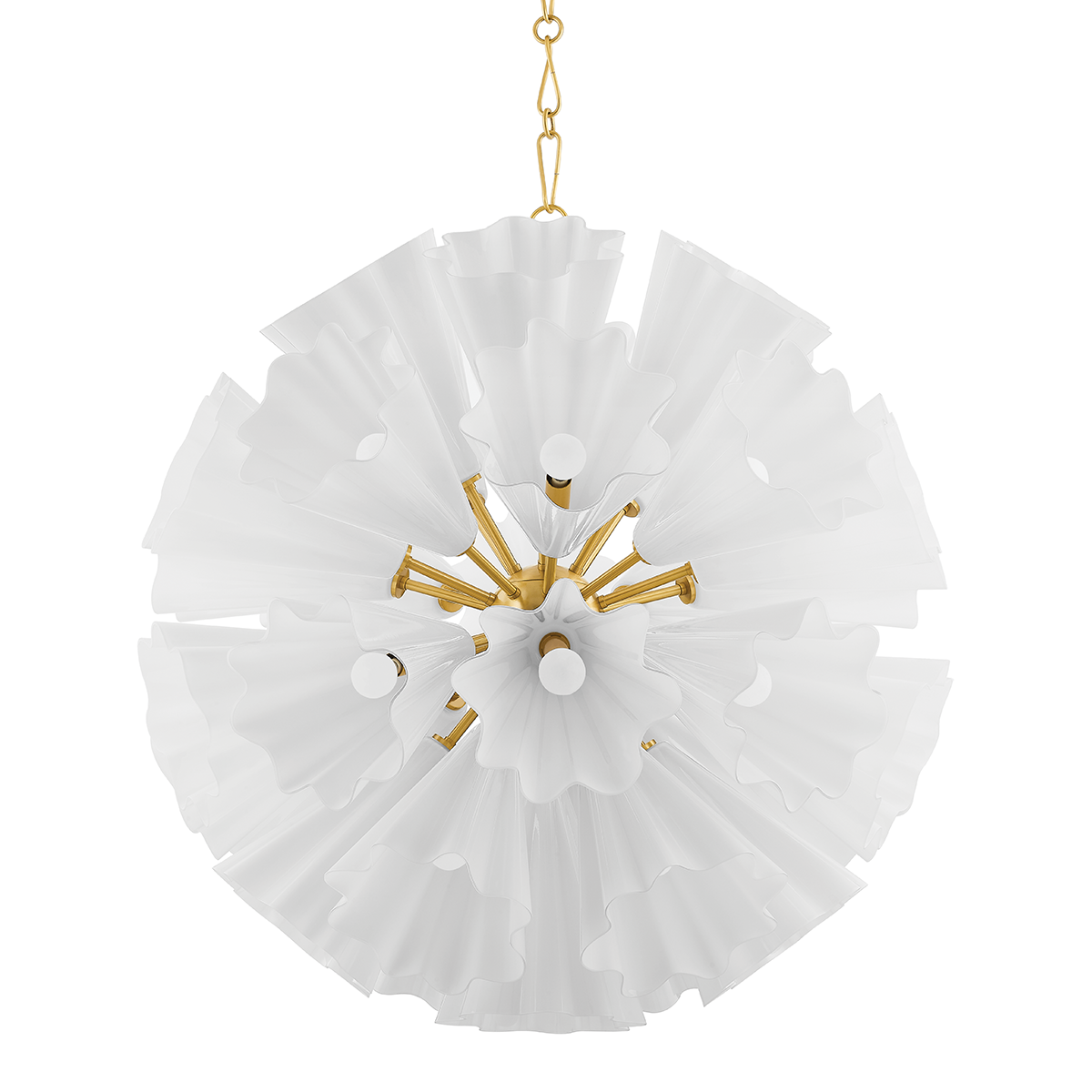 Hudson Valley Lighting Capri Aged Brass 38W x 38L x 39H Chandelier