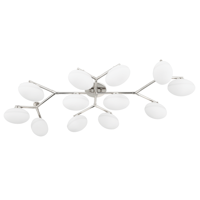 Hudson Valley Lighting Wagner Polished Nickel 33.75W x 59.38L x 7.75H Semi-Flush Mount