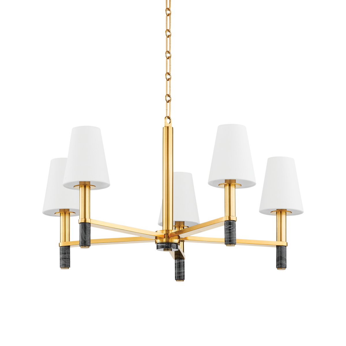 Hudson Valley Lighting MONTREAL Aged Brass 30W x 30L x 16H Chandelier