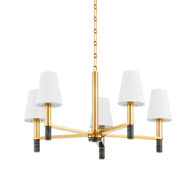 Hudson Valley Lighting MONTREAL Aged Brass 30W x 30L x 16H Chandelier