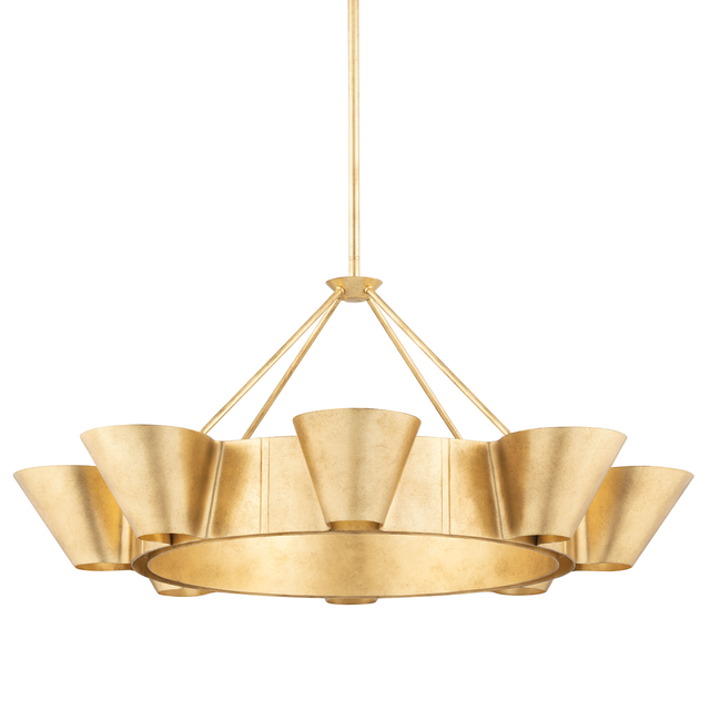 Hudson Valley Lighting Reeve Vintage Gold Leaf 37.5W x 37.5L x 18H Chandelier