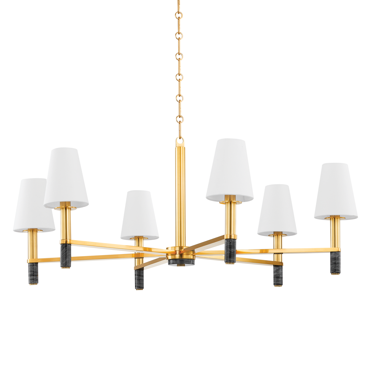 Hudson Valley Lighting MONTREAL Aged Brass 40W x 40L x 17.25H Chandelier