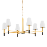 Hudson Valley Lighting MONTREAL Aged Brass 40W x 40L x 17.25H Chandelier