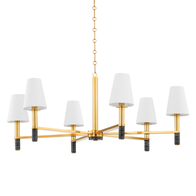 Hudson Valley Lighting MONTREAL Aged Brass 40W x 40L x 17.25H Chandelier