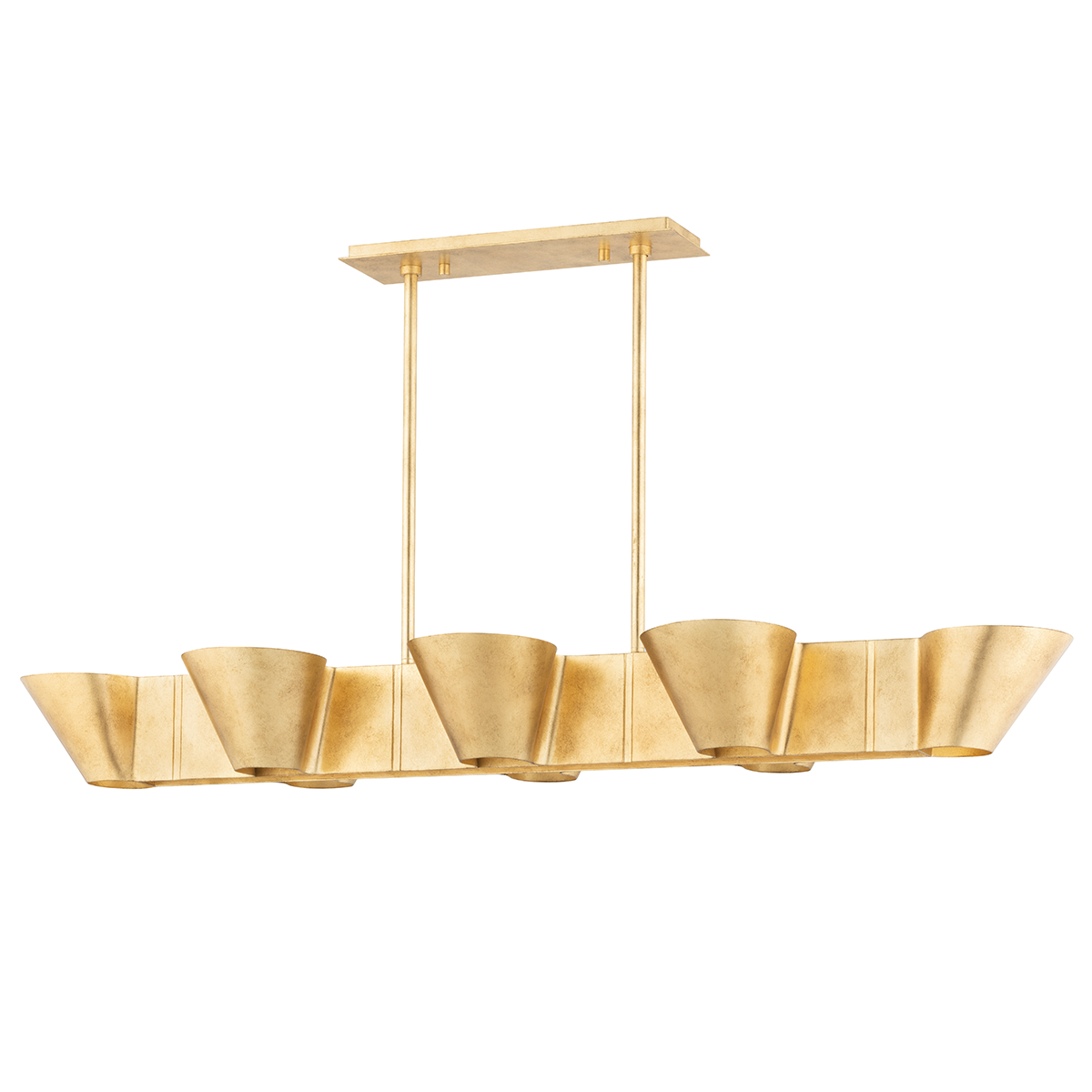 Hudson Valley Lighting Reeve Vintage Gold Leaf 15.5W x 52L x 9H Trim