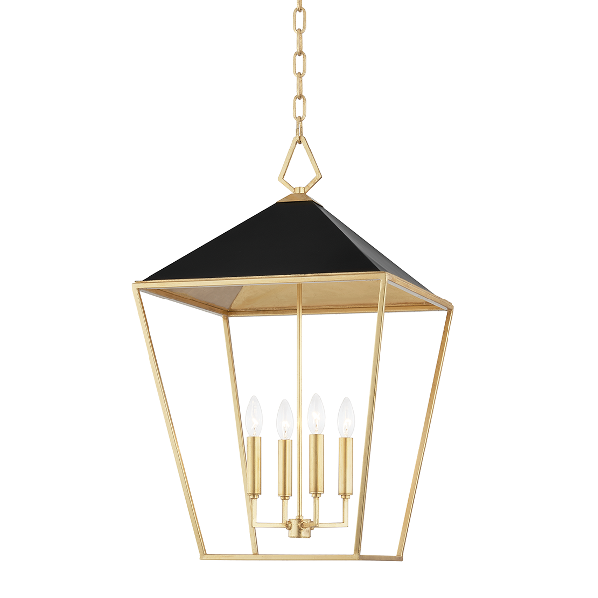 Hudson Valley Lighting Paxton Gold Leaf/black 18W x 18L x 29H Pendant