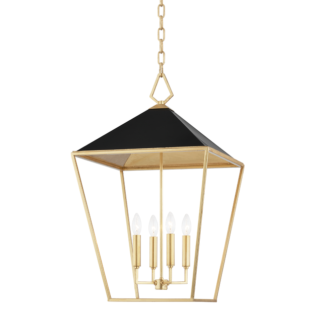 Hudson Valley Lighting Paxton Gold Leaf/black 18W x 18L x 29H Pendant