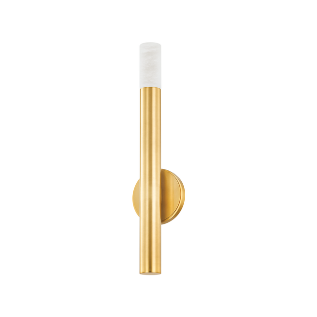 Hudson Valley Lighting PALI Aged Brass 4.75W x 4.75L x 19.25H Wall Sconce